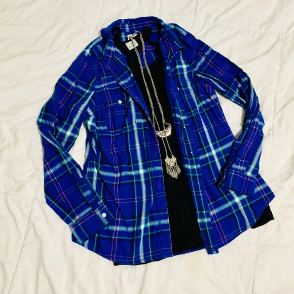 Old Navy Tops - Old Navy Flannel Blue INC